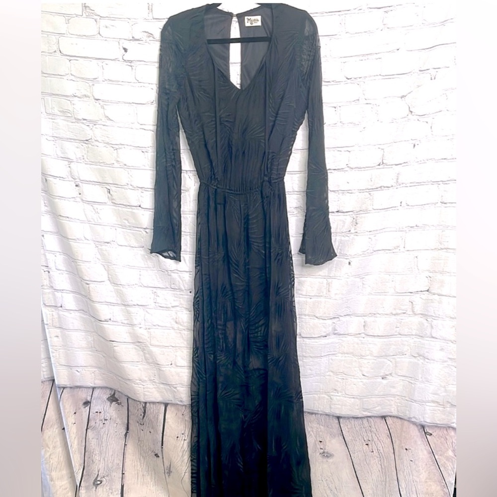 Show Me Your MuMu Black Maxi Dress Size Small Excellent Condition